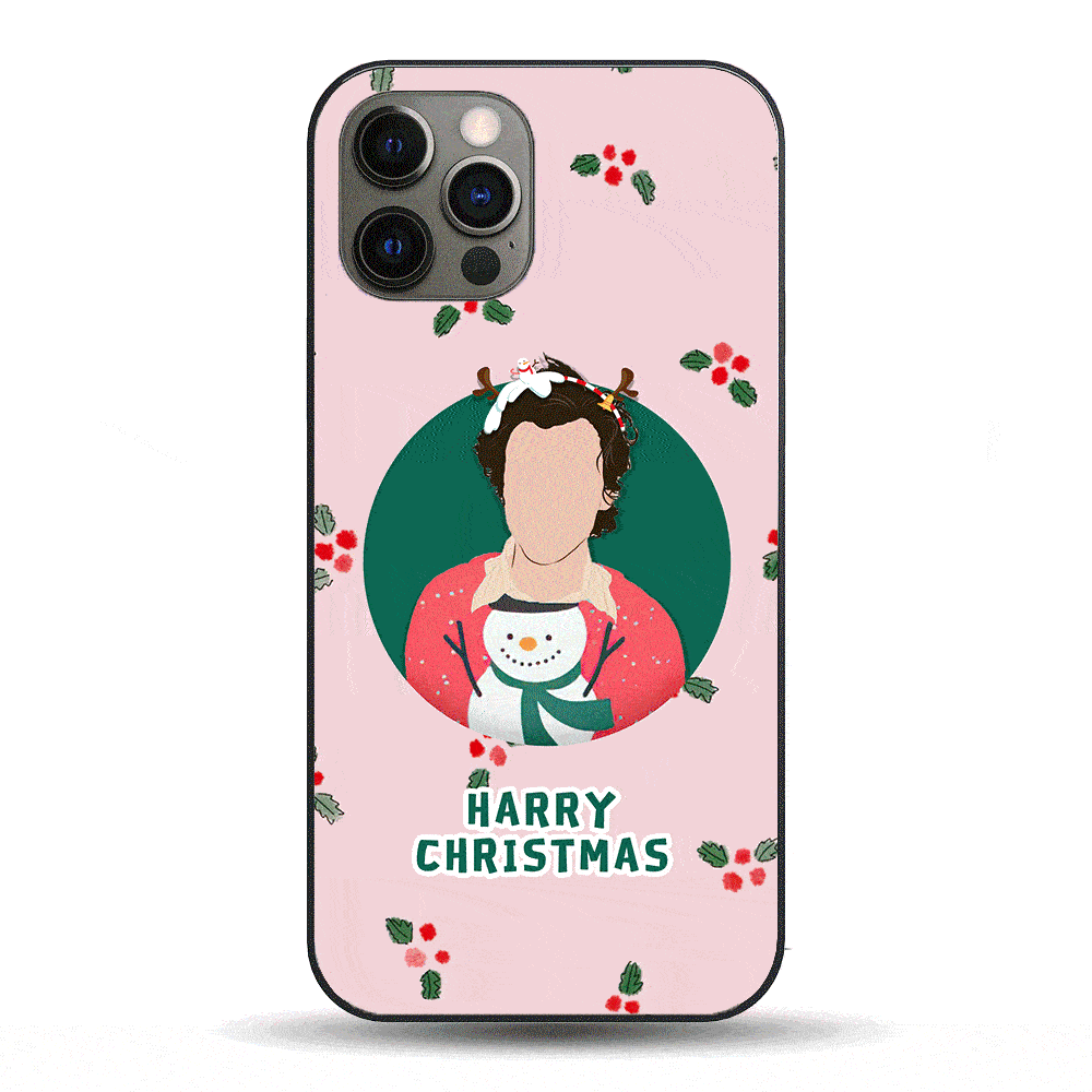 Harry Styles Xmas LED Phone Case PINK