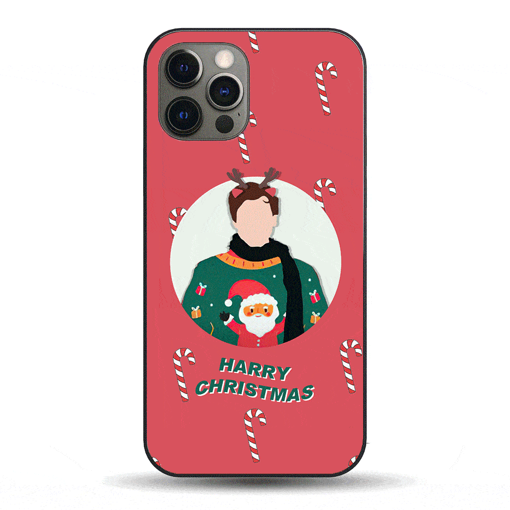 Harry Styles Xmas LED Phone Case RED