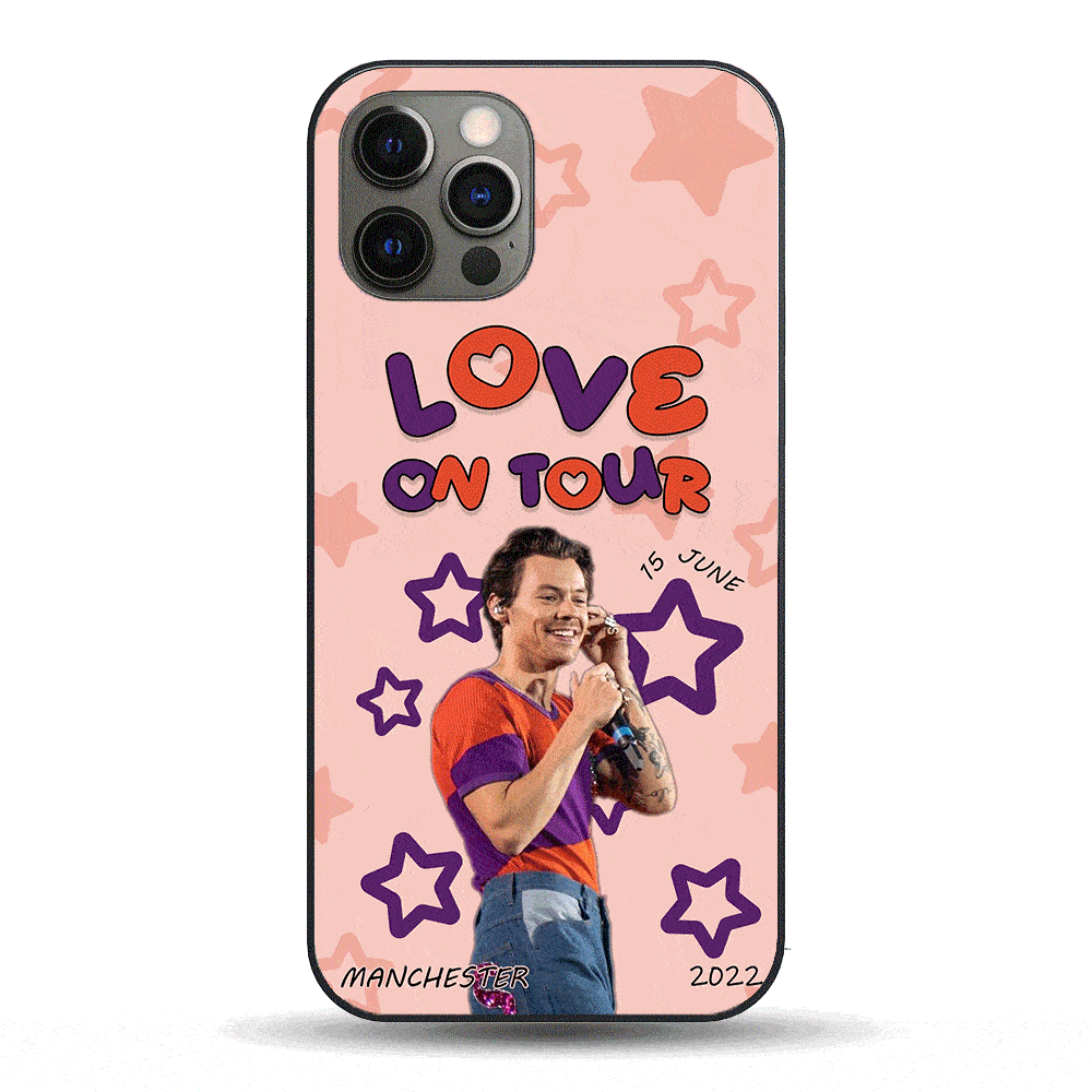 love on tour merch harry styles phone case with led lights manchester